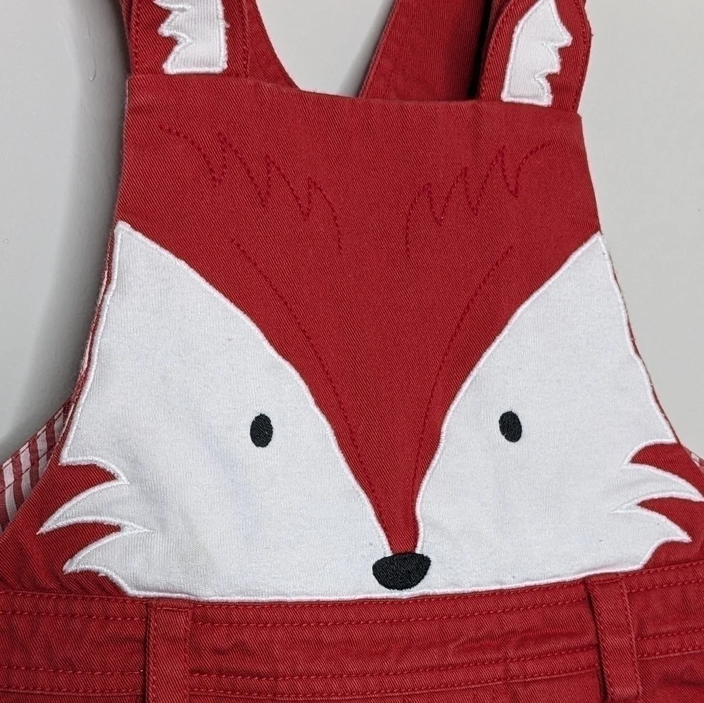 Beebay Fox Face Jumper Overall Dress 3T